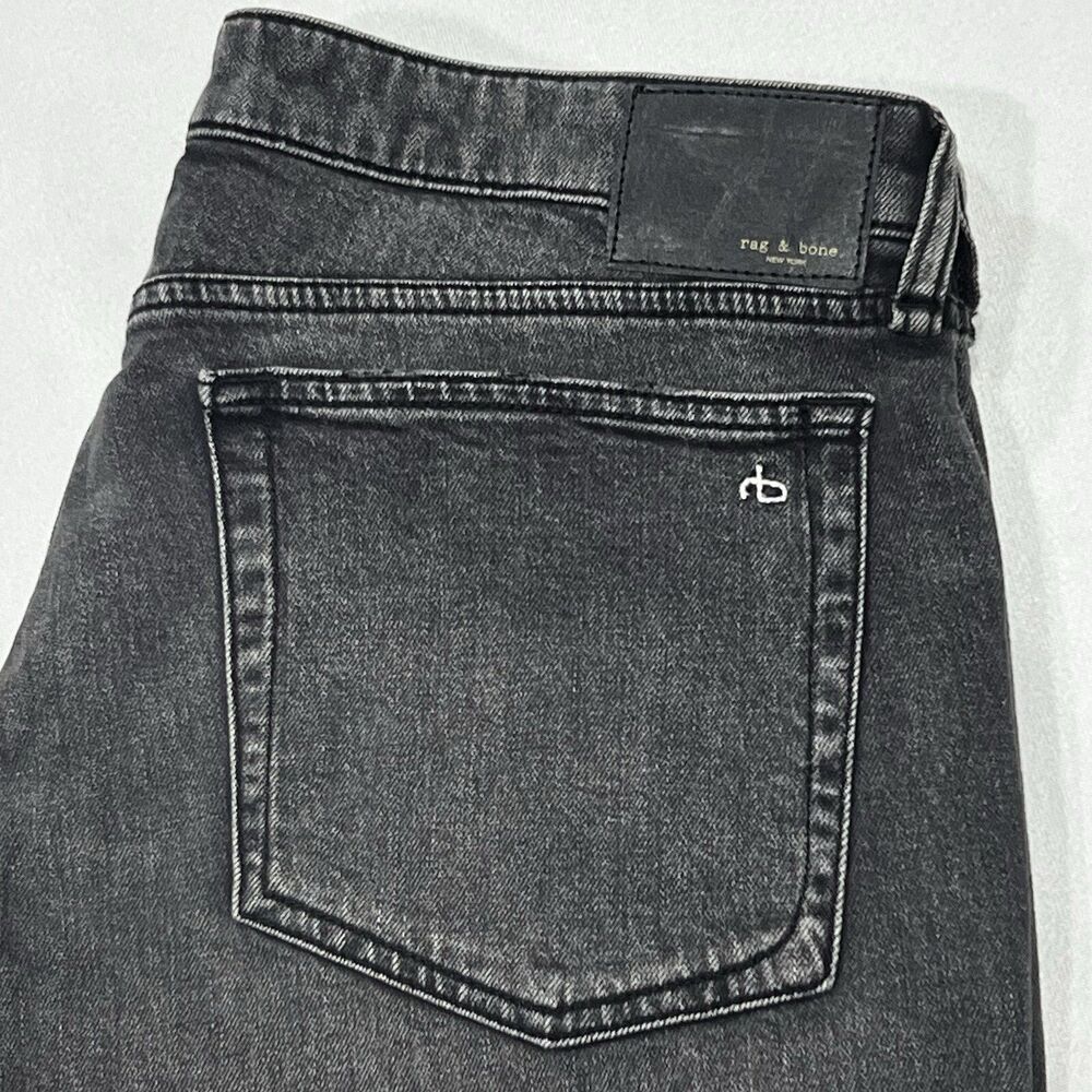 Rag & Bone Jeans Women Gray Distressed Slim Fit Raw Hem Denim Sz 30 (34X28.5)